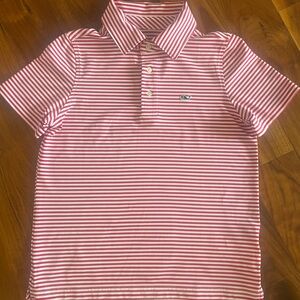 Vineyard Vines Sankaty Red and White Striped Polo
